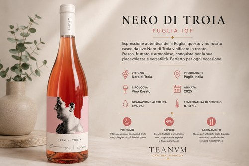 Vino nero troia rosato - vino,